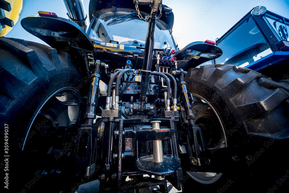 custom made wallpaper toronto digitalRear view of modern agricultural tractor. Industrial details.