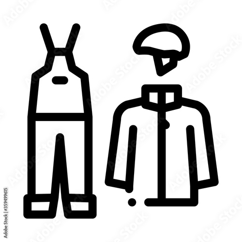 alpinism clothes icon vector. alpinism clothes sign. isolated contour symbol illustration