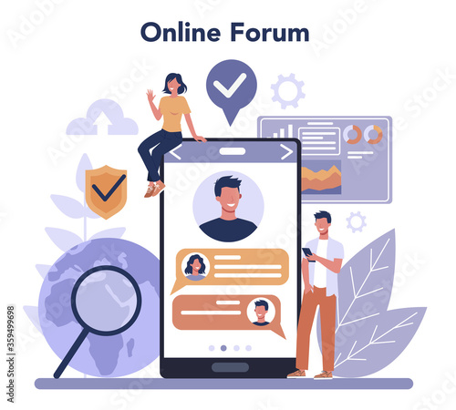 Website analysis online service or platform. Web page