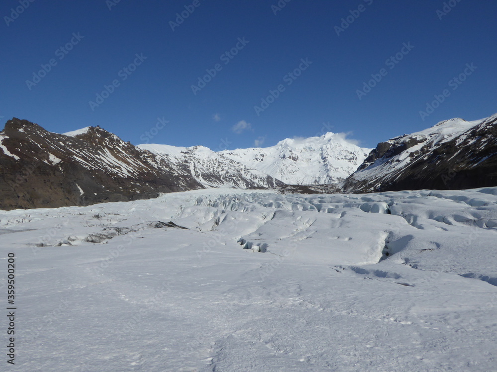 Cold snow landscape in Iceland