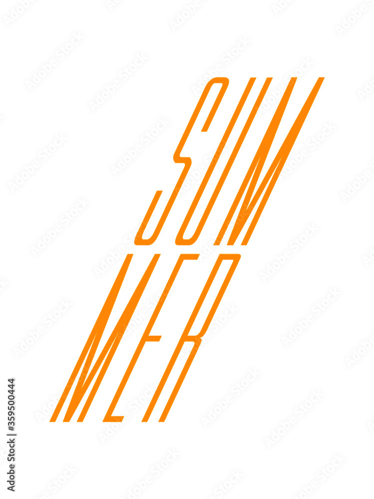 Schräger Summer Text Logo fliegen süden Schräger Summer Text Logo fliegen süden