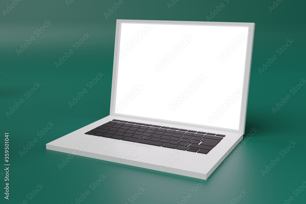 Business Laptop mockup in minimal 3d rendering Business Laptop mockup in minimal 3d rendering