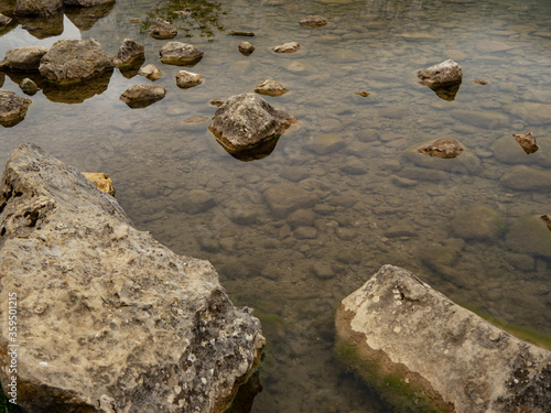 Lake with rocks and reflections
