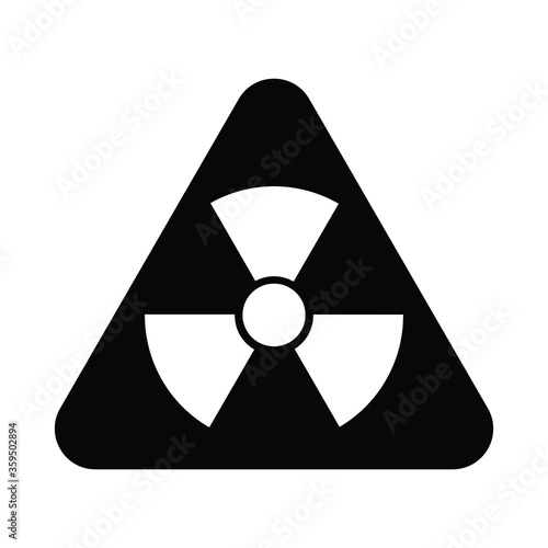 Radioactive Danger Vector Radiation Warning Sign Toxic Nuclear Icon Black Illustration