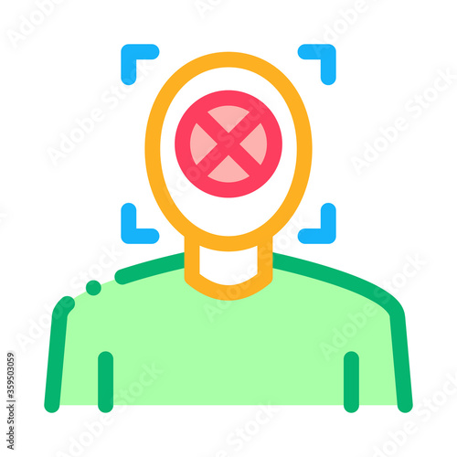 deepfake human silhouette icon vector. deepfake human silhouette sign. color symbol illustration