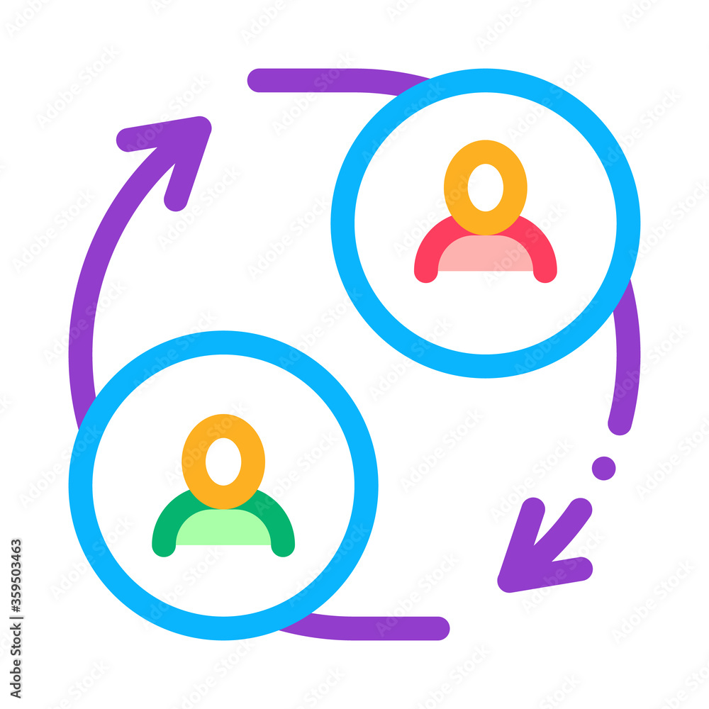 change human photo on fake icon vector. change human photo on fake sign. color symbol illustration change human photo on fake icon vector. change human photo on fake sign. color symbol illustration
