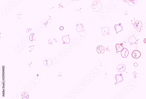 Light Pink, Yellow vector texture with delicious snacks.