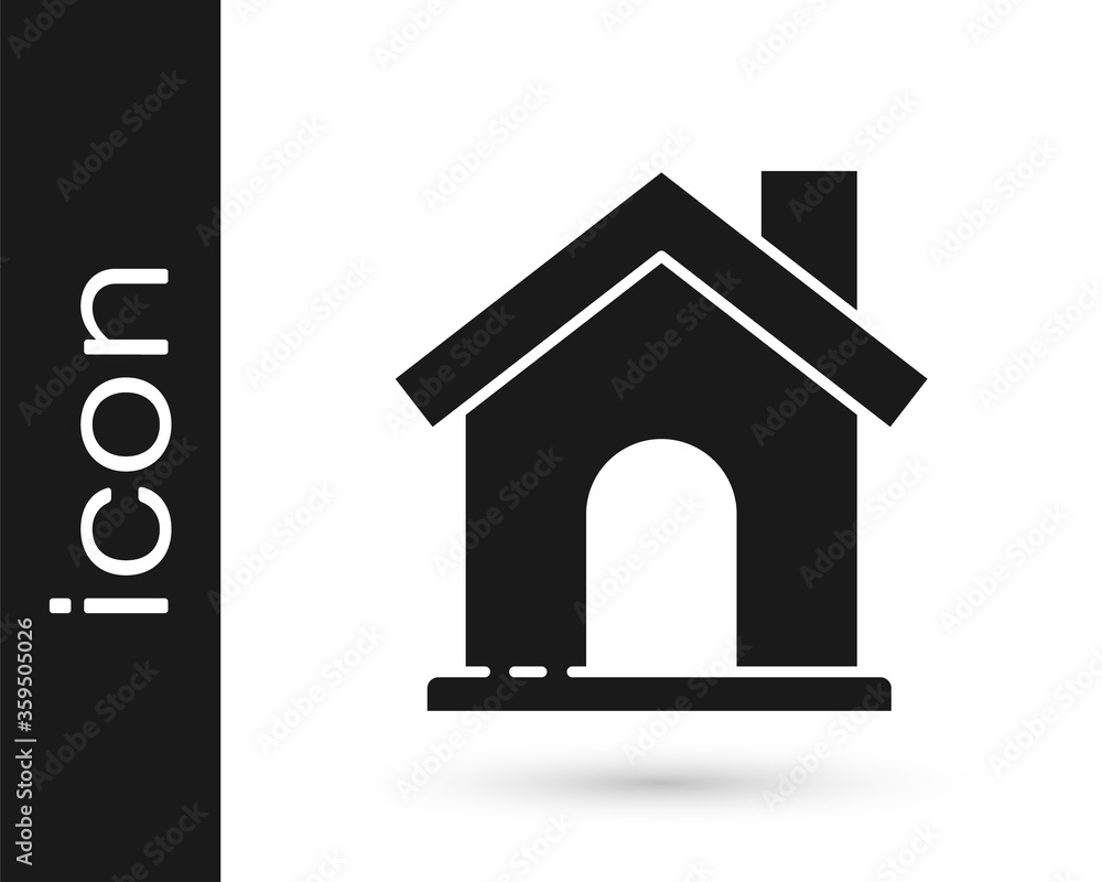 Grey House icon isolated on white background. Home symbol. Vector Illustration Grey House icon isolated on white background. Home symbol. Vector Illustration