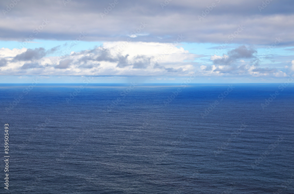 Cape Town, Western Cape / South Africa - 02/15/2017: Aerial photo of open ocean and clouds Cape Town, Western Cape / South Africa - 02/15/2017: Aerial photo of open ocean and clouds