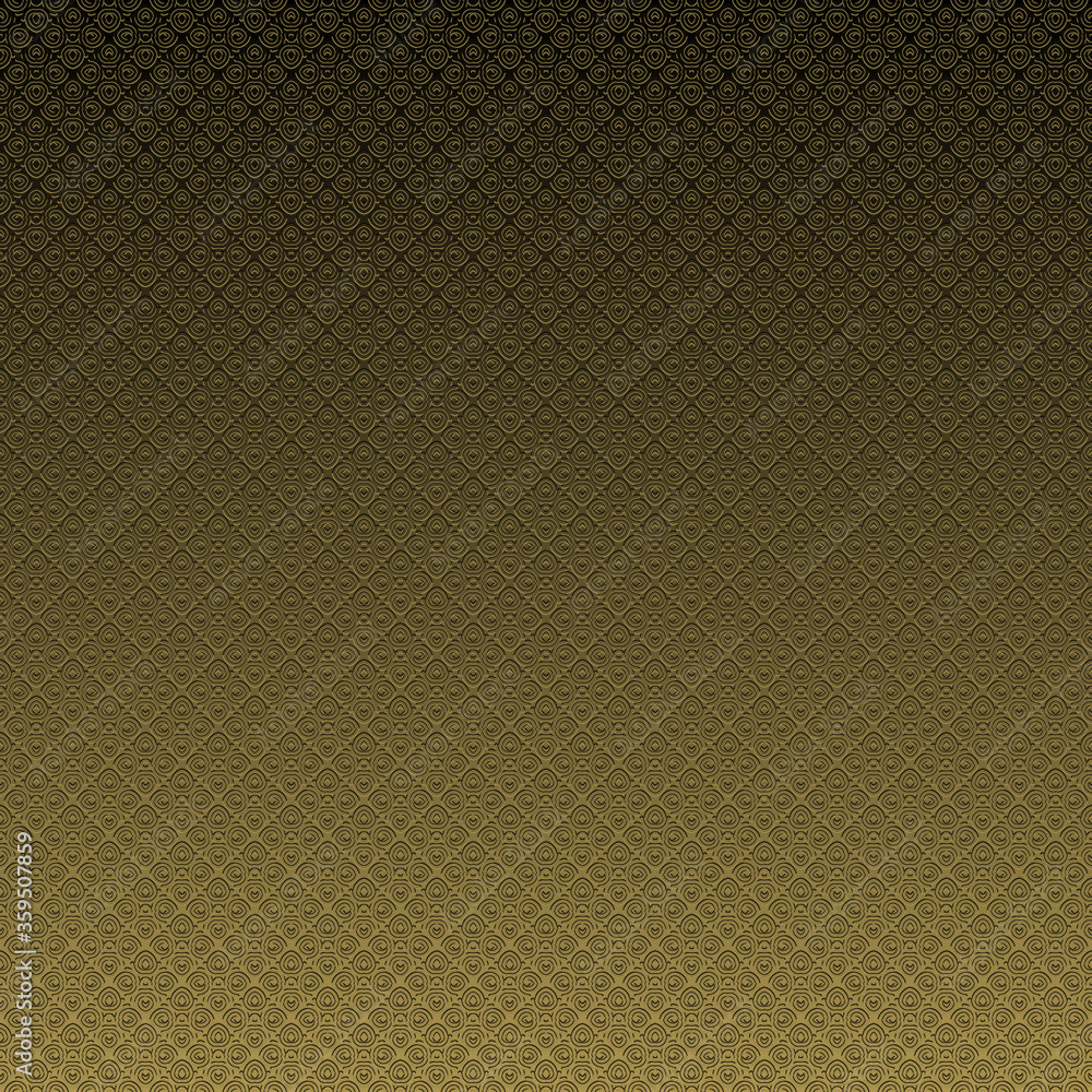 Fototapeta premium Gold pattern illustration, bas-relief effect with repeated geometric shapes covering the background. Design for motifs, web, wallpaper, digital graphics and artistic decorations.