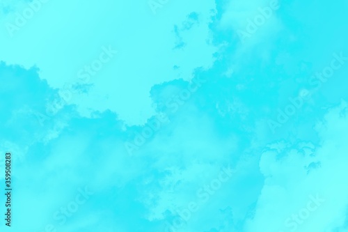 Abstract aquamarine aqua watercolor blurred background, gradient