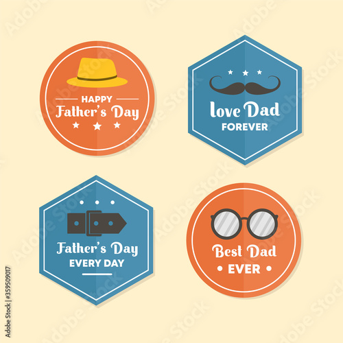 Fathers day banner set embl...