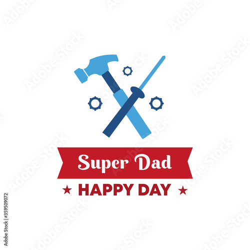 father's day. vector flat i...