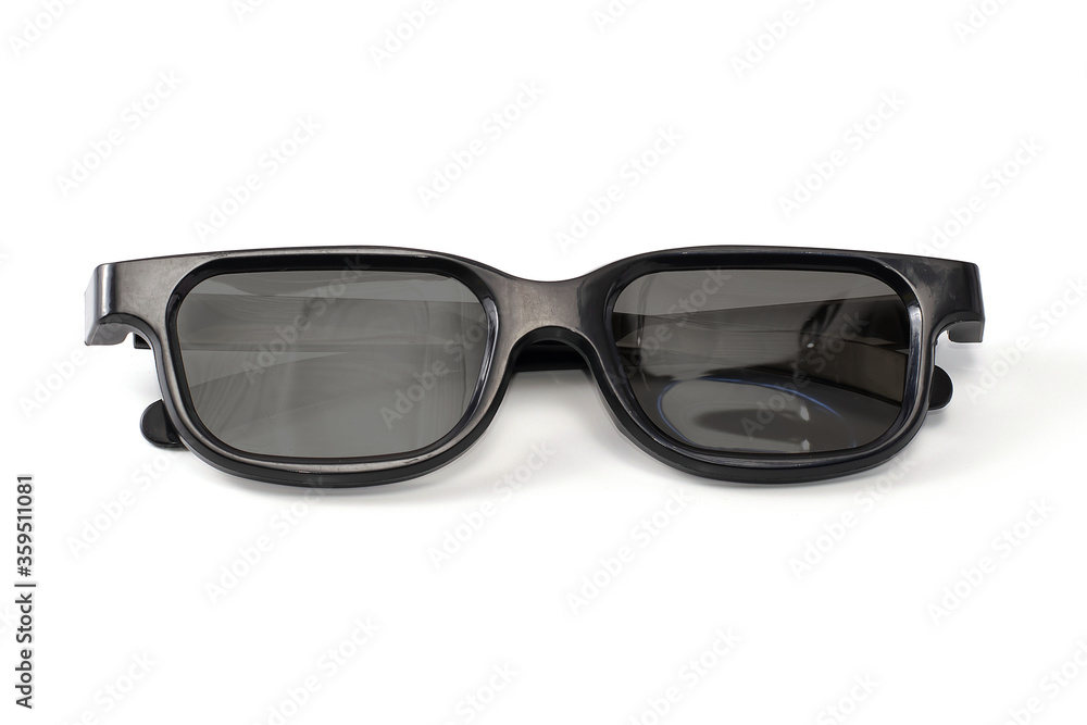 black plastic sun protective 3d glasses