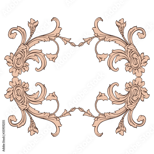  UPLOAD UPLOAD 100% 18Classical baroque vector of vintage element for design. Decorative design element filigree calligraphy vector. You can use for wedding decoration of greeting card and laser cut