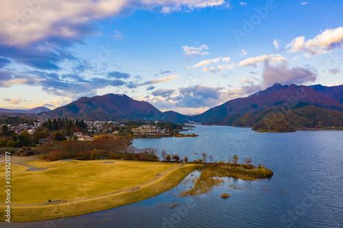 Japan. Kawaguchiko mountain...