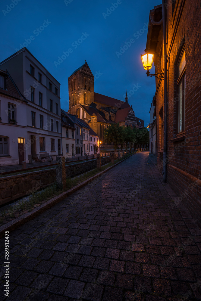 Street in the old town of Wismar.