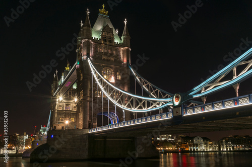 tower bridge at night