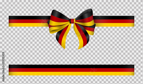 bow and ribbon with german flag colors