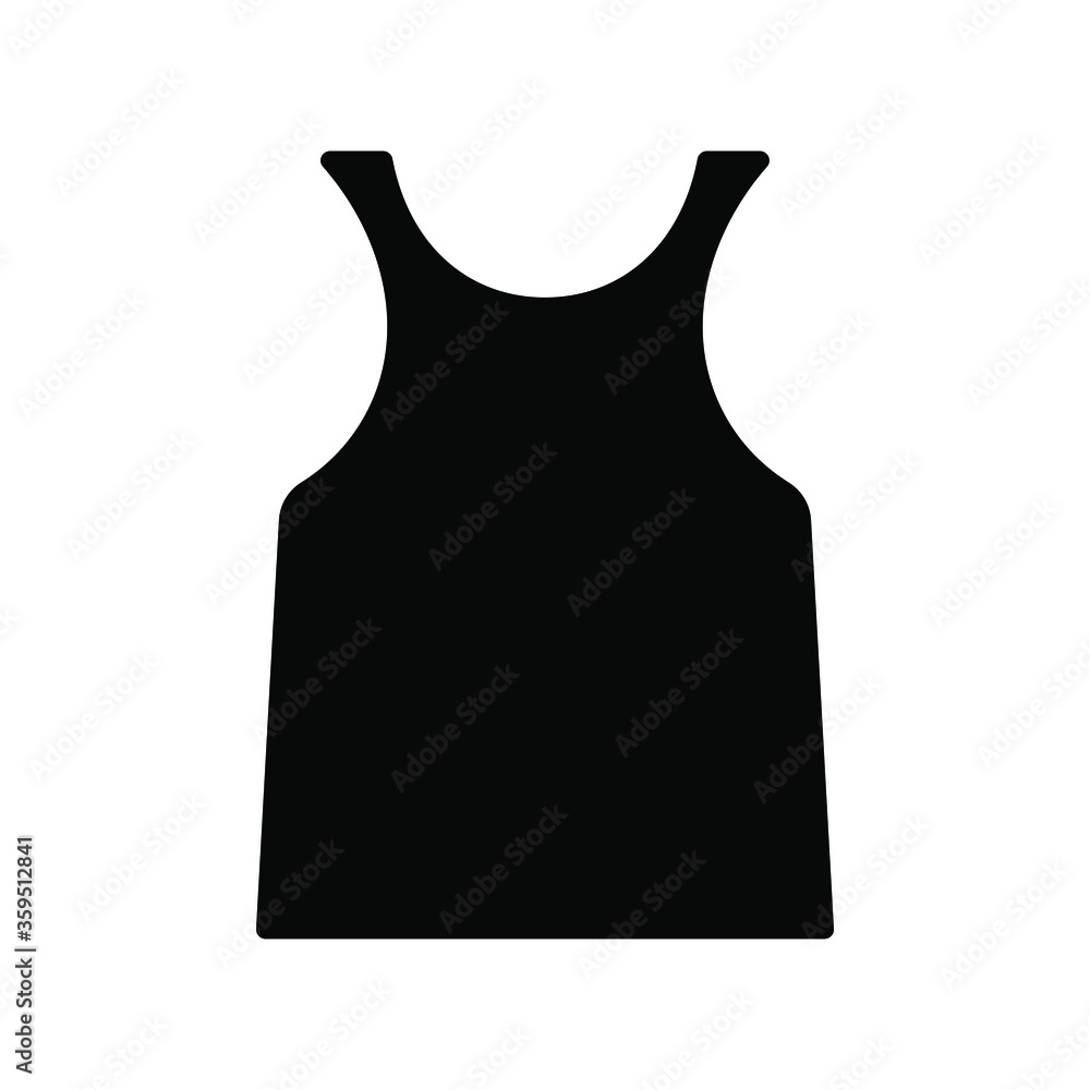 Tank Top Icon Black Vector Illustration Casual Sport Wear Symbol Tank Top Icon Black Vector Illustration Casual Sport Wear Symbol