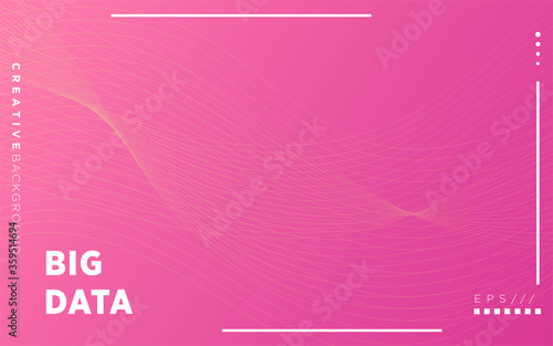 Modern Visualization Tech Poster. Glow Digital Particles. Big Data Concept. white Tech Banner. Particle Motion. Big Data Analysis. blue Binary Number Background. pink Tech Abstract.
