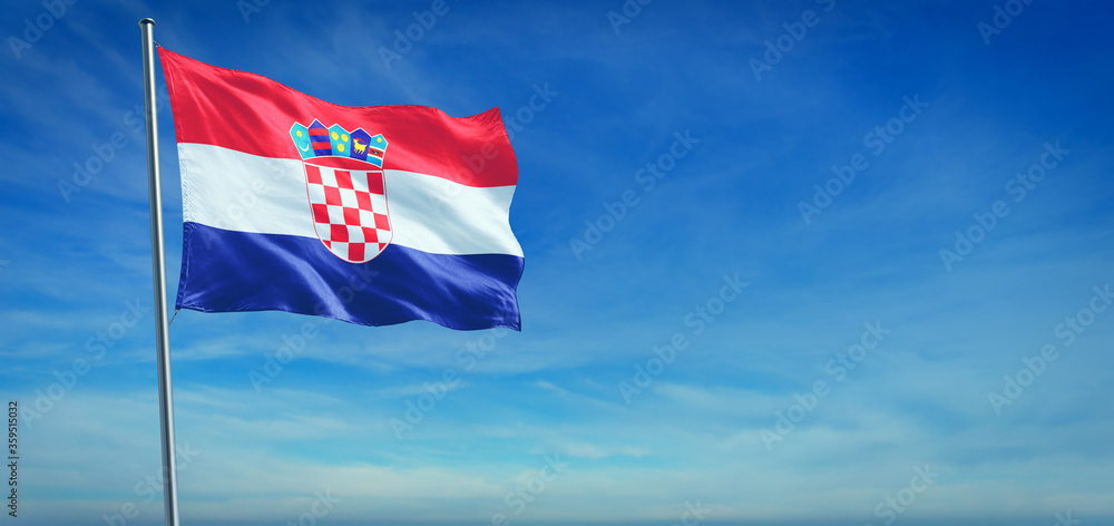 The National flag of Croatia