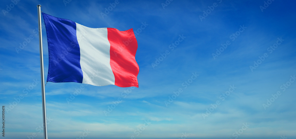 Naklejka premium The National flag of France