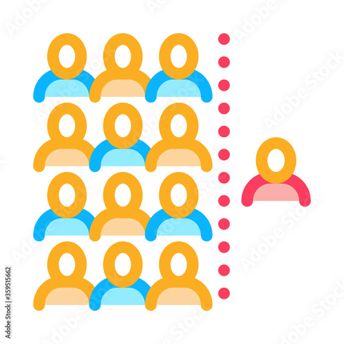 human dementia per population icon vector. human dementia per population sign. color symbol illustration