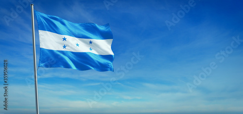 The National flag of Honduras