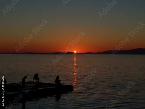 sunset on the beach Vladivostok