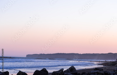 sunset on the beach