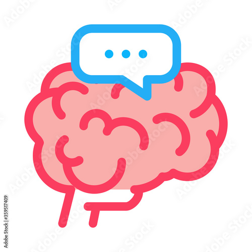 dementia brain icon vector. dementia brain sign. color symbol illustration