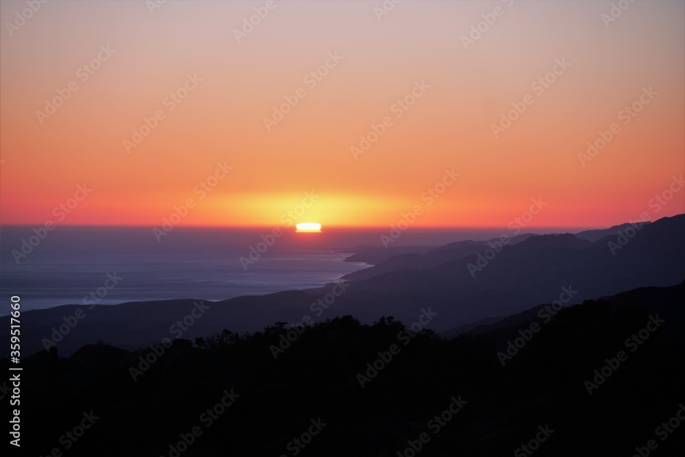 A Beautiful Sunset from the Santa Barbra Mountains