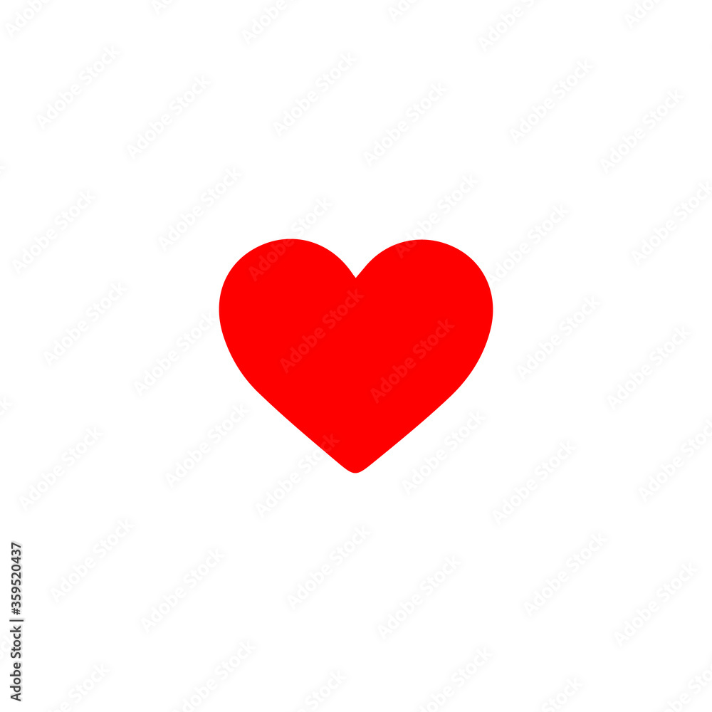 heart love icon - heart symbol, valentine day - romance illustration isolated