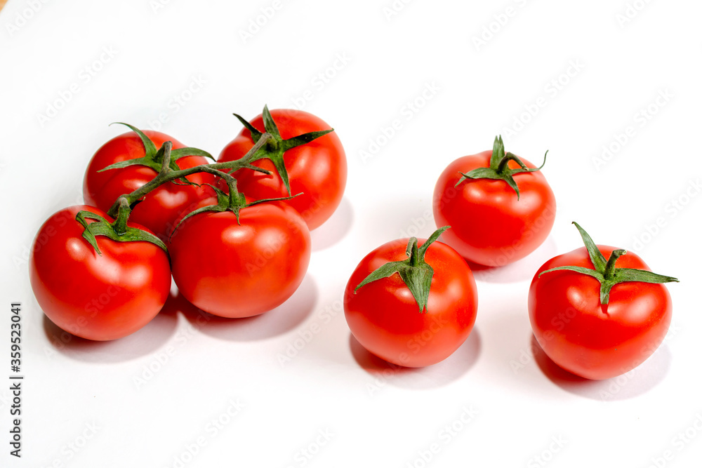Fresh Red Tomatoes Isolated On White Fresh Red Tomatoes Isolated On White