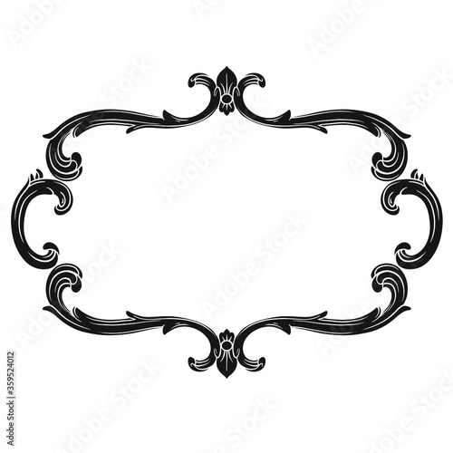 Classical baroque vector of vintage element for design. Decorative design element filigree calligraphy vector. You can use for wedding decoration of greeting card and laser cutting.