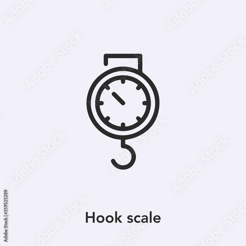 hook scale icon vector sign symbol