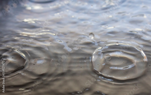 dripping water to the water surface