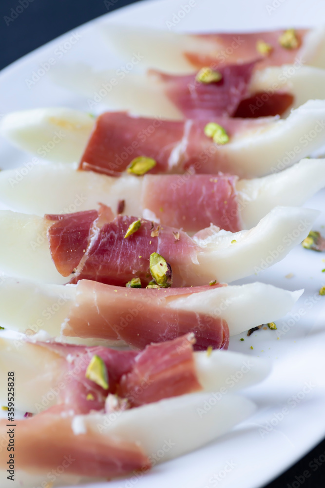 Still life of jamon serrano Still life of jamon serrano