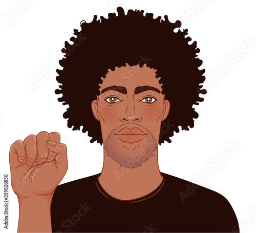 Black Lives Matter. Realistic style vector illustration isolated. Sticker, patch, poster design.