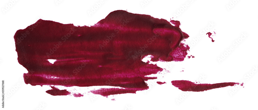 Acrylic stain red on a white background isolated Acrylic stain red on a white background isolated