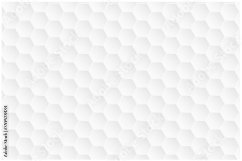 Modern white hexagon design on white background, vector illustration - Vector