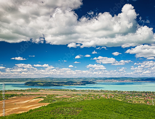 Aerial view on lake Balaton