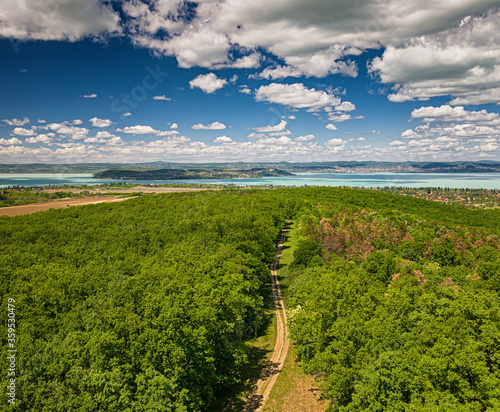 Aerial view on lake Balaton