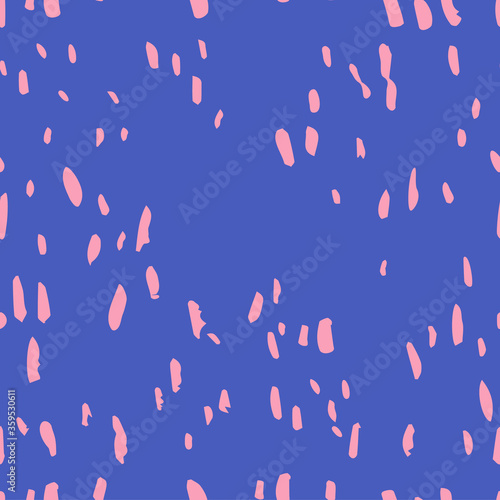 Hand Drawn Scattered Polka Dots Seamless Pattern