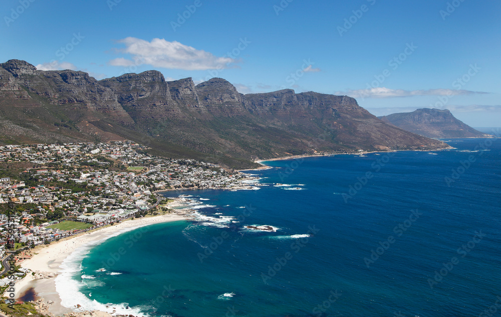 Cape Town, Western Cape / South Africa - 02/08/2012: Aerial photo of Cape Town Western Seaboard and Camps Bay