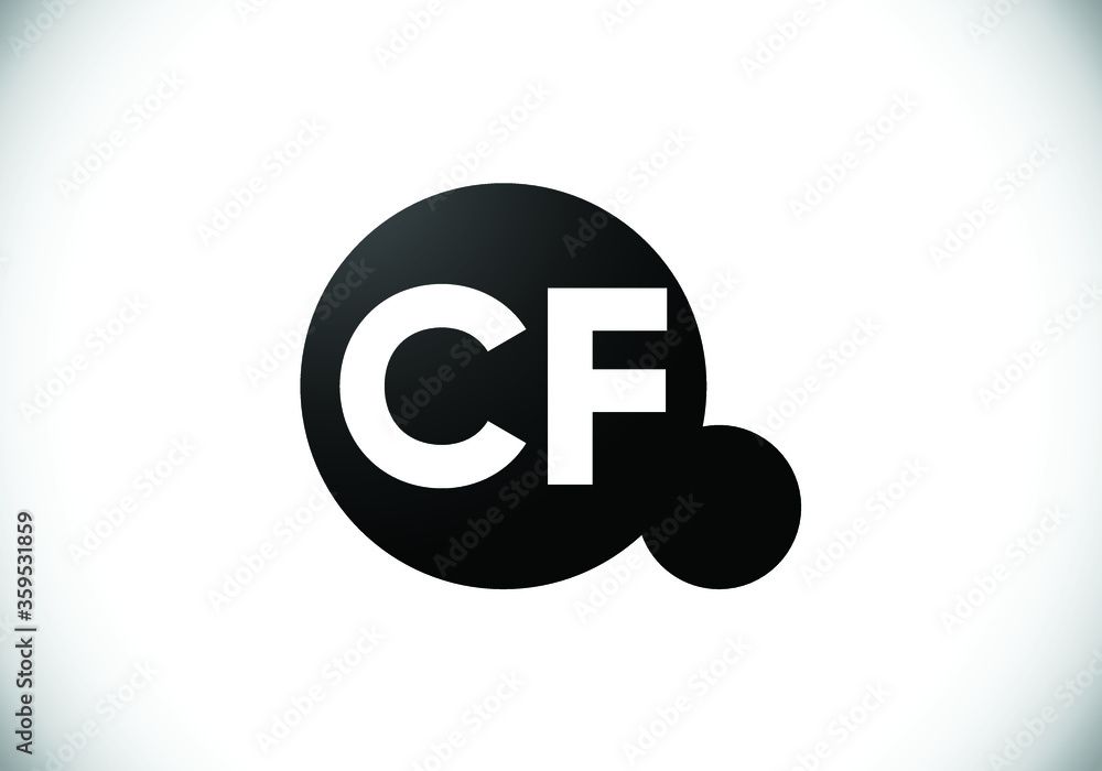 Initial Monogram Letter C F Logo Design Vector Template. C F Letter Logo Design