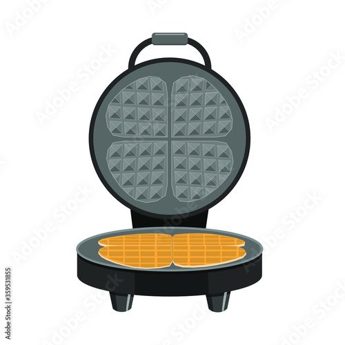 waffle maker pan gear for home cooking. vector isolated illustration