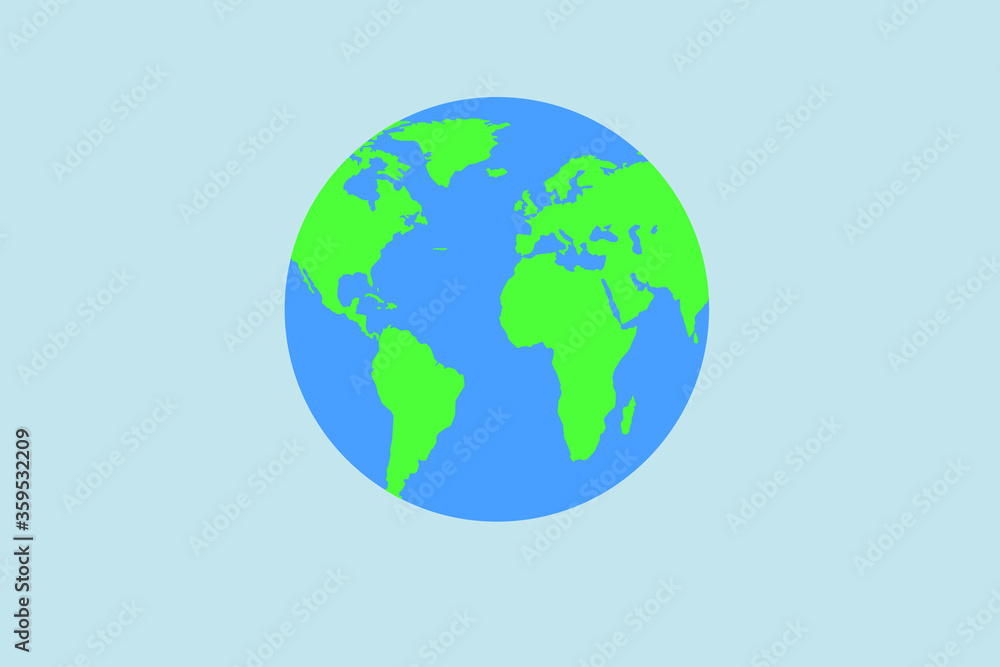 World Globe Icon for Internet and Travel vector illustration