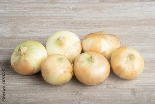 Authentic White Sweet Southern Onions On A White Panel Board
